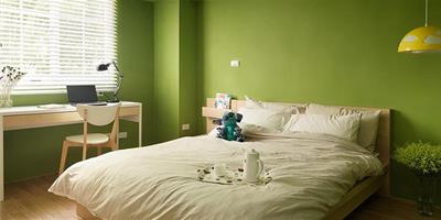大臥室綠色樣板間裝修設計效果圖案例