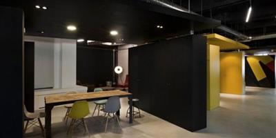 工業風辦公室裝修設計 黑色工業風辦公室設計案例