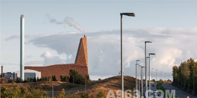 丹麥Roskilde地區高聳的地標式建築--新廢物再生能源焚燒塔