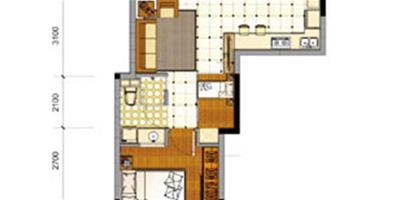 小居室也可以設計歐式風 57m²單身公寓裝修效果