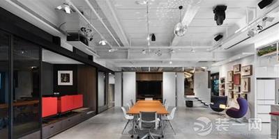 辦公室裝修設計方案 繽紛撞色的新工業風格商務案例