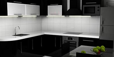 黑白廚房效果圖 4款讓人欲罷不能的黑白廚房設計