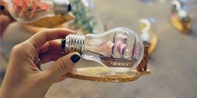 手工DIY：創意燈泡DIY手工藝品 廢燈泡手工製作