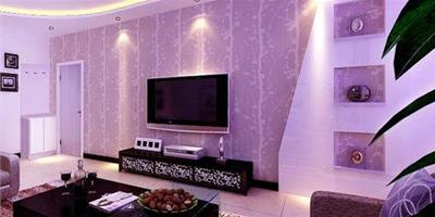 紫色壁紙歐式風格客廳 氛圍愜意品味高端