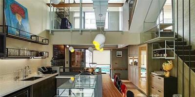 小眾的工業風格咖啡館 趣味又文藝的樓中樓裝修效果圖
