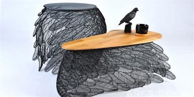 精美而細膩的不銹鋼羽毛桌