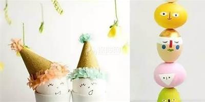 家居DIY：畫蛋殼的可愛圖片 創意蛋殼手工製作