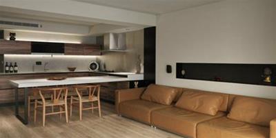 廚房和客廳一體裝修圖 開放式的設計讓居室變寬敞