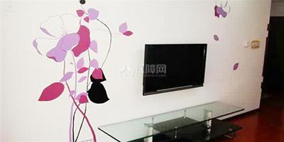 家居DIY：16款精美手繪客廳電視背景牆