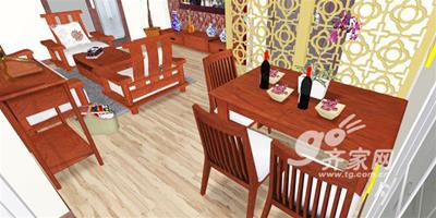 圖賞：中式風格餐廳傳統實木傢俱居室搭配