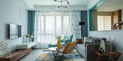 小戶型76㎡兩室一廳裝修 打造充滿色彩感北歐風