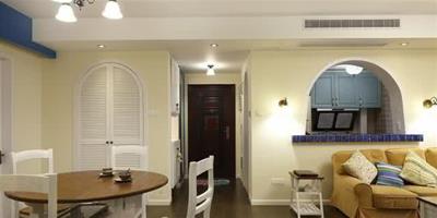 118平米的三居室裝成地中海風格 鵝黃色的墻面好暖！