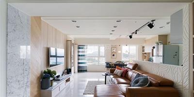 120平現代風格家居裝修設計 詮釋出層次分明的客廳空間