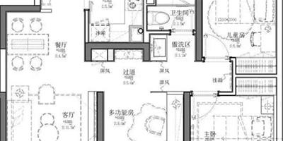 123平現代簡約風格三居室 加入中式風設計帶點禪意