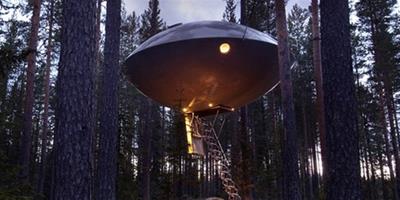 瑞典森林里的UFO酒店設計