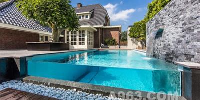 奢華現代別墅設計 荷蘭的泳池后院