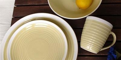SANGO冰淇淋黃色陶瓷餐具
