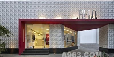巴西Hi-lo服裝店：強烈地紅白色彩對比
