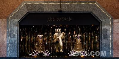 櫥窗設計賞析：LV巴黎北極熊和阿富汗獵犬系列櫥窗