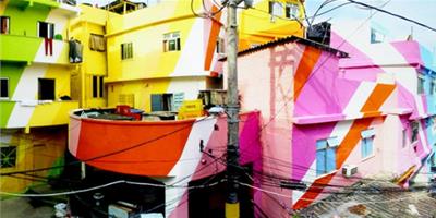 荷蘭藝術家Jeroen和 Dre墻繪作品：貧民窟的迷彩公寓