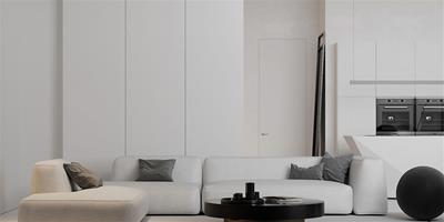 充滿信心的單色家居空間設計 具有光滑的形狀和功能