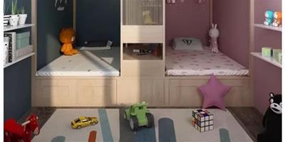 兒童房試試在床中間打柜子 一分為二變兩床