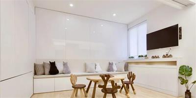 68平小戶型裝修設計 木色+白色的5口之家