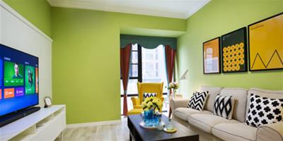 綠色清新小戶型5萬元兩居室裝修設計效果圖案