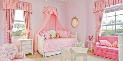 粉嫩萌系兒童房裝修設計 粉色兒童房精選裝修設計效果圖