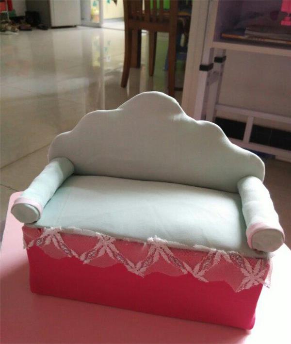 家居diy:芭比娃娃沙发制作步骤 太有公主范了